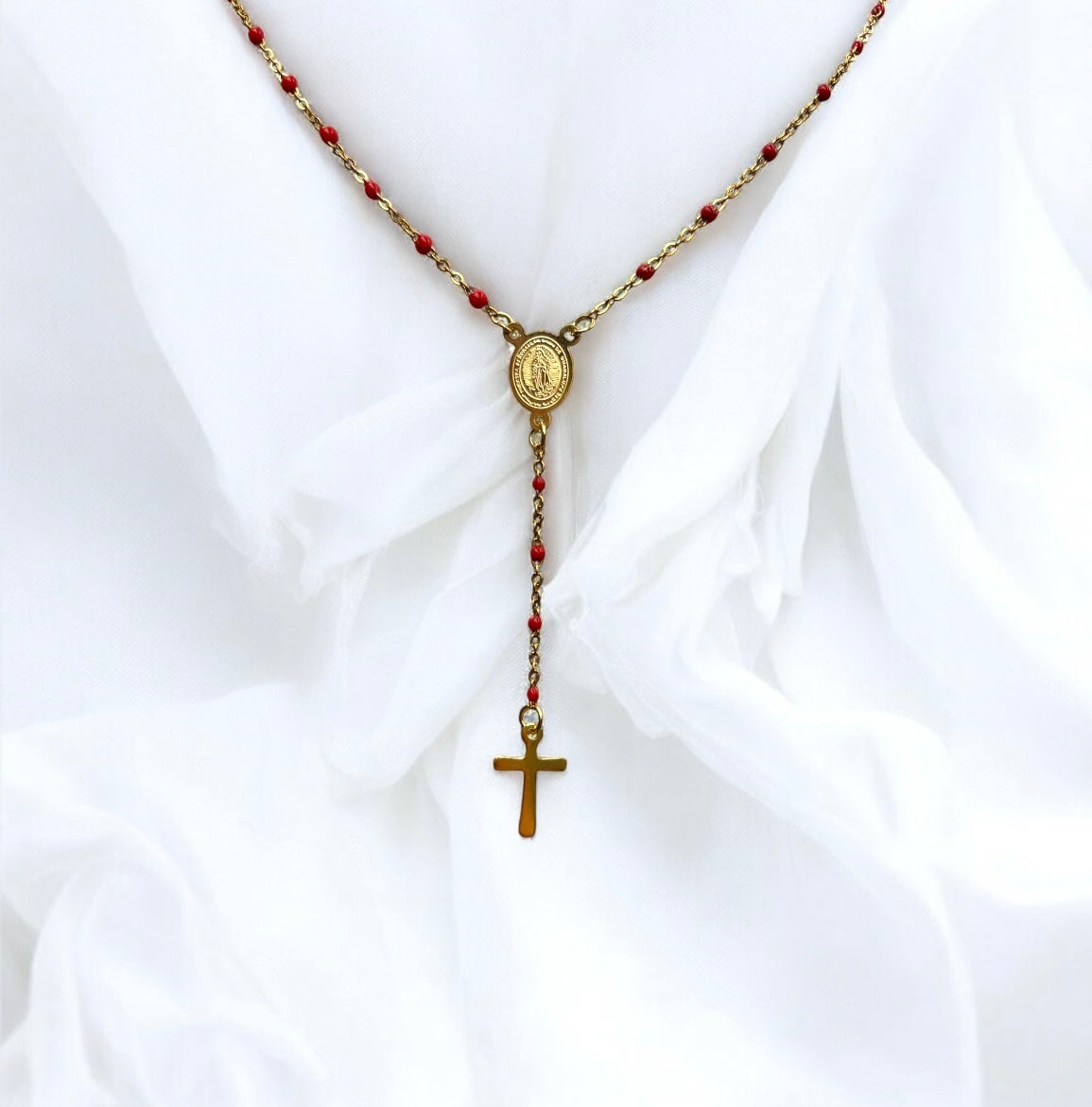 Collier Chapelet Rouge