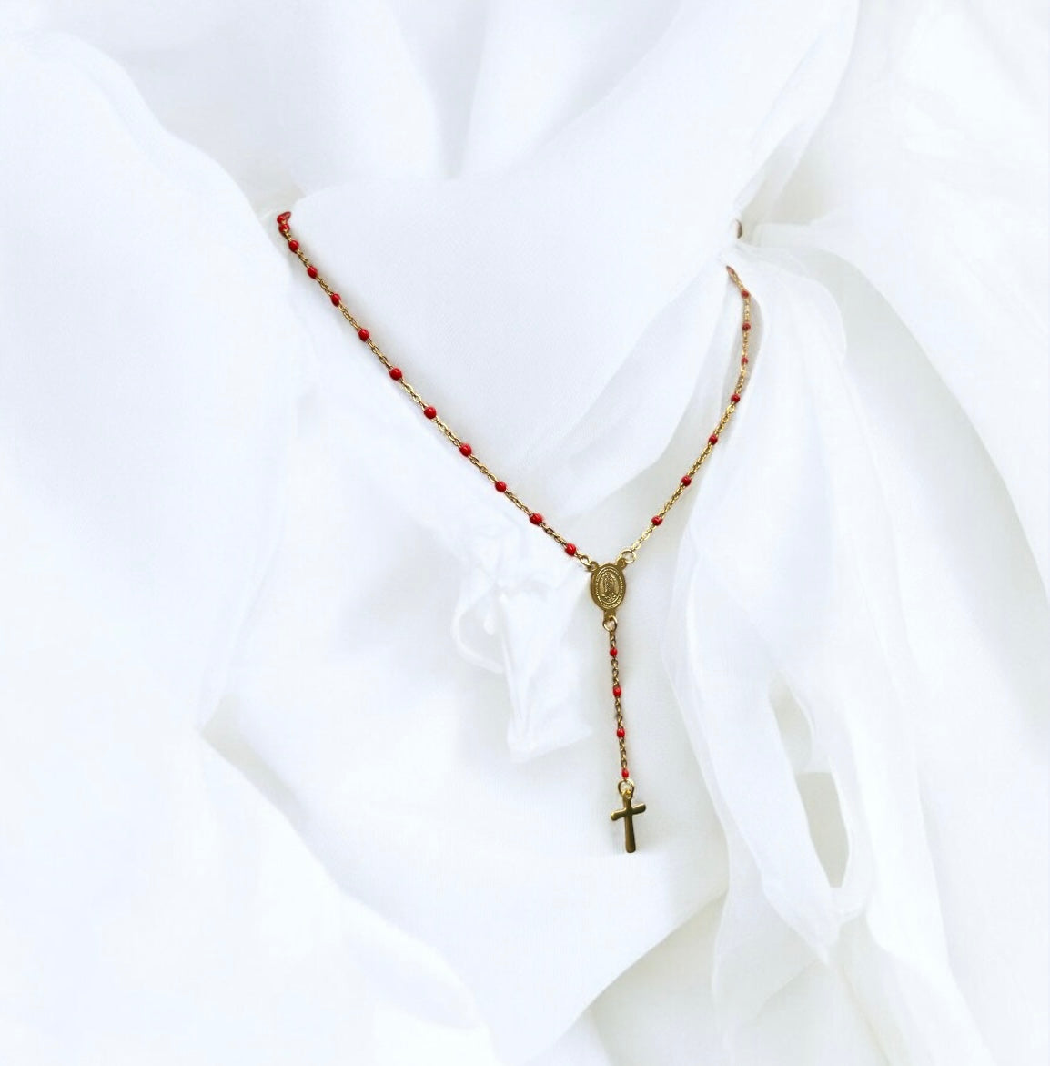 Collier Chapelet Rouge