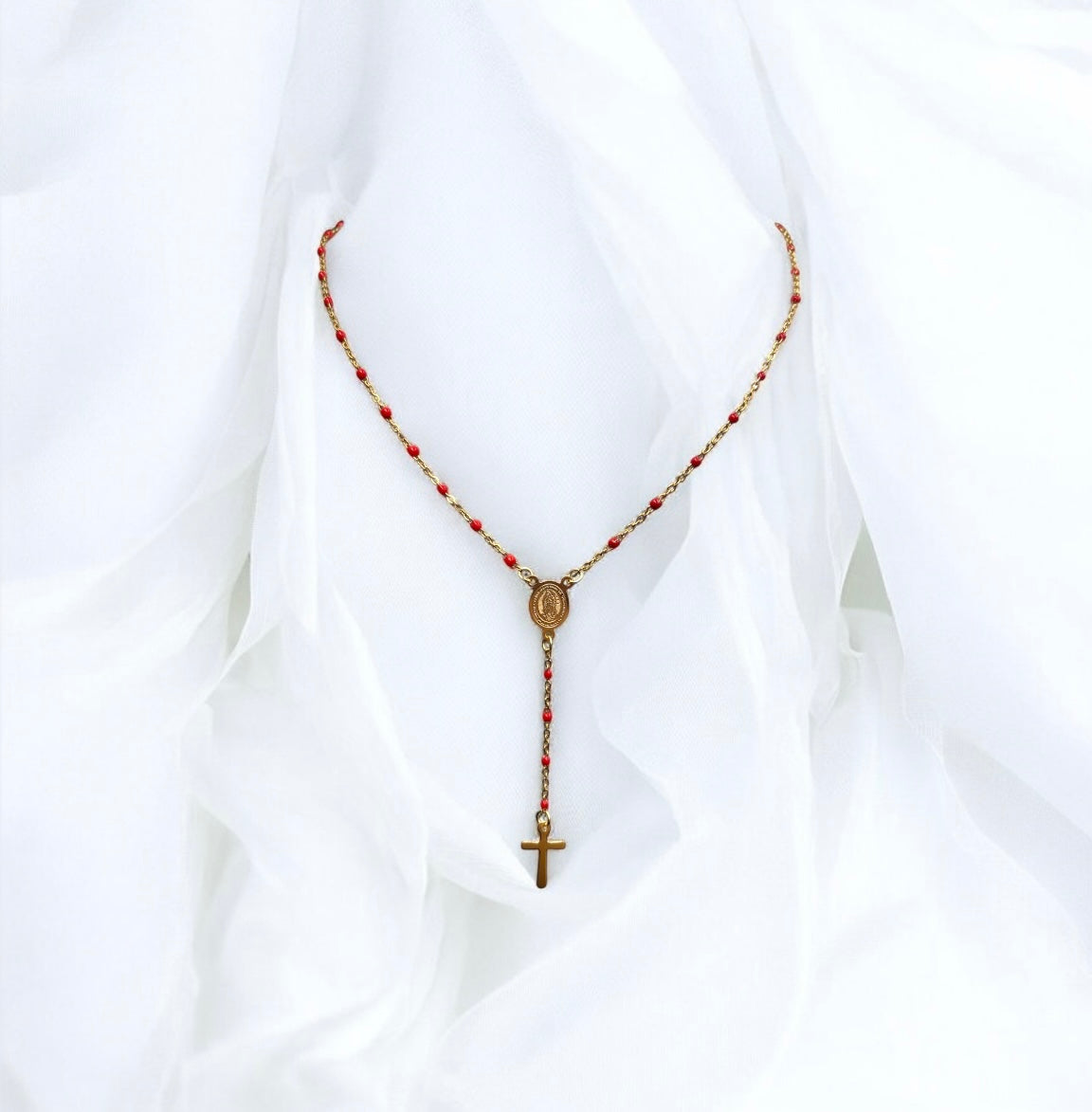 Collier Chapelet Rouge