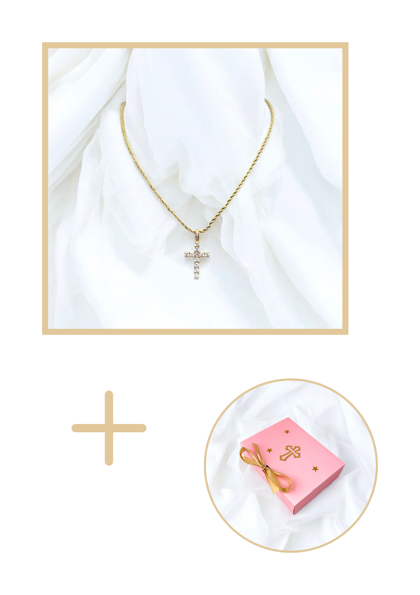 Coffret Rose + Collier Diamond