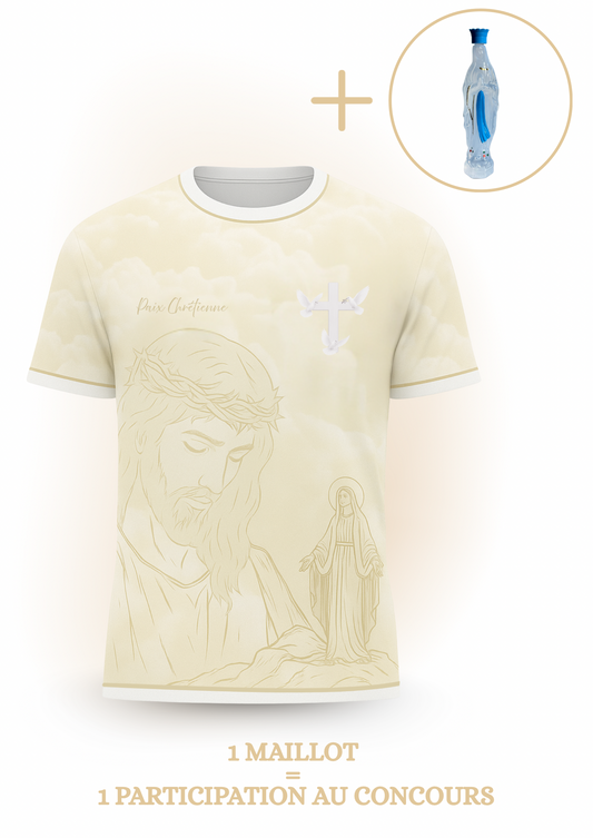 Maillot Paix Chrétienne + Eau Miraculeuse de Lourdes