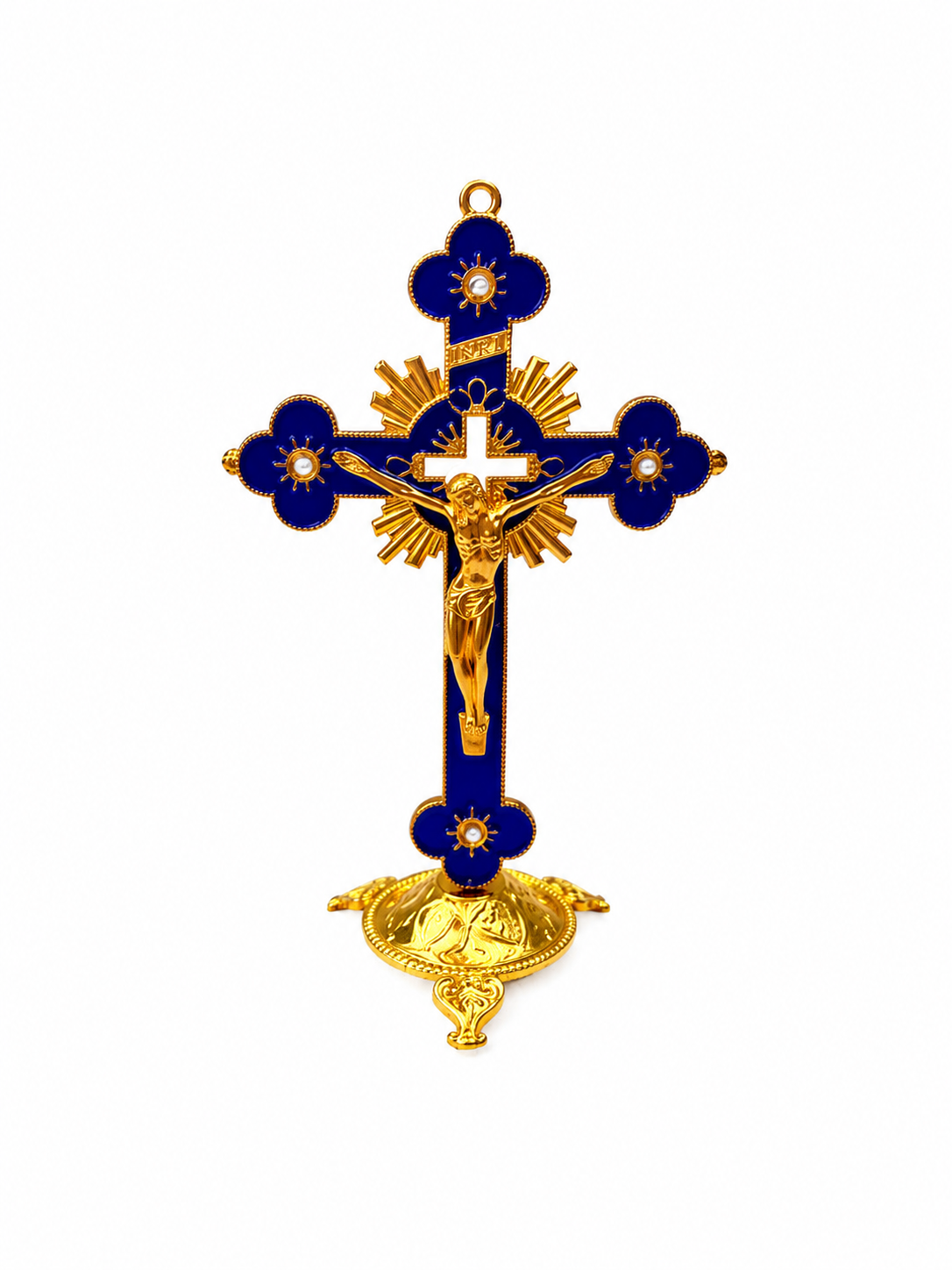 Blue Jesus Cross