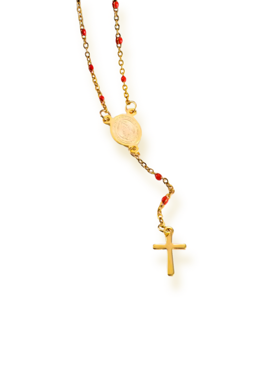 Collier Chapelet Rouge