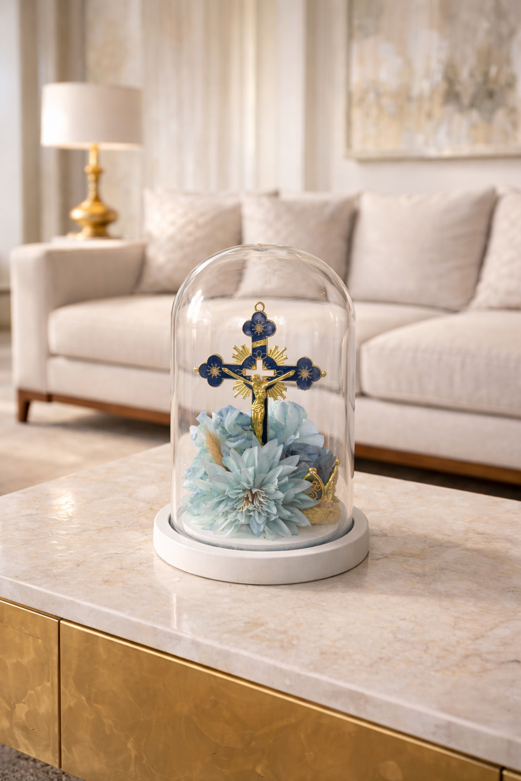 Cloche Chrétienne Bleue