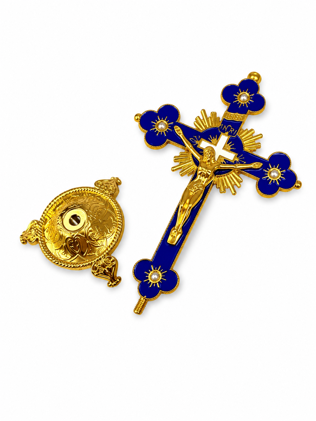 Blue Jesus Cross