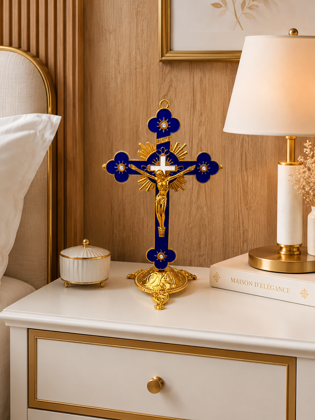 Blue Jesus Cross
