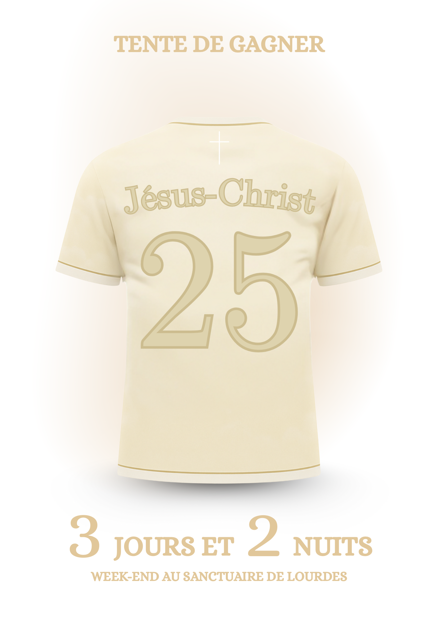 Maillot Paix Chrétienne + Eau Miraculeuse de Lourdes