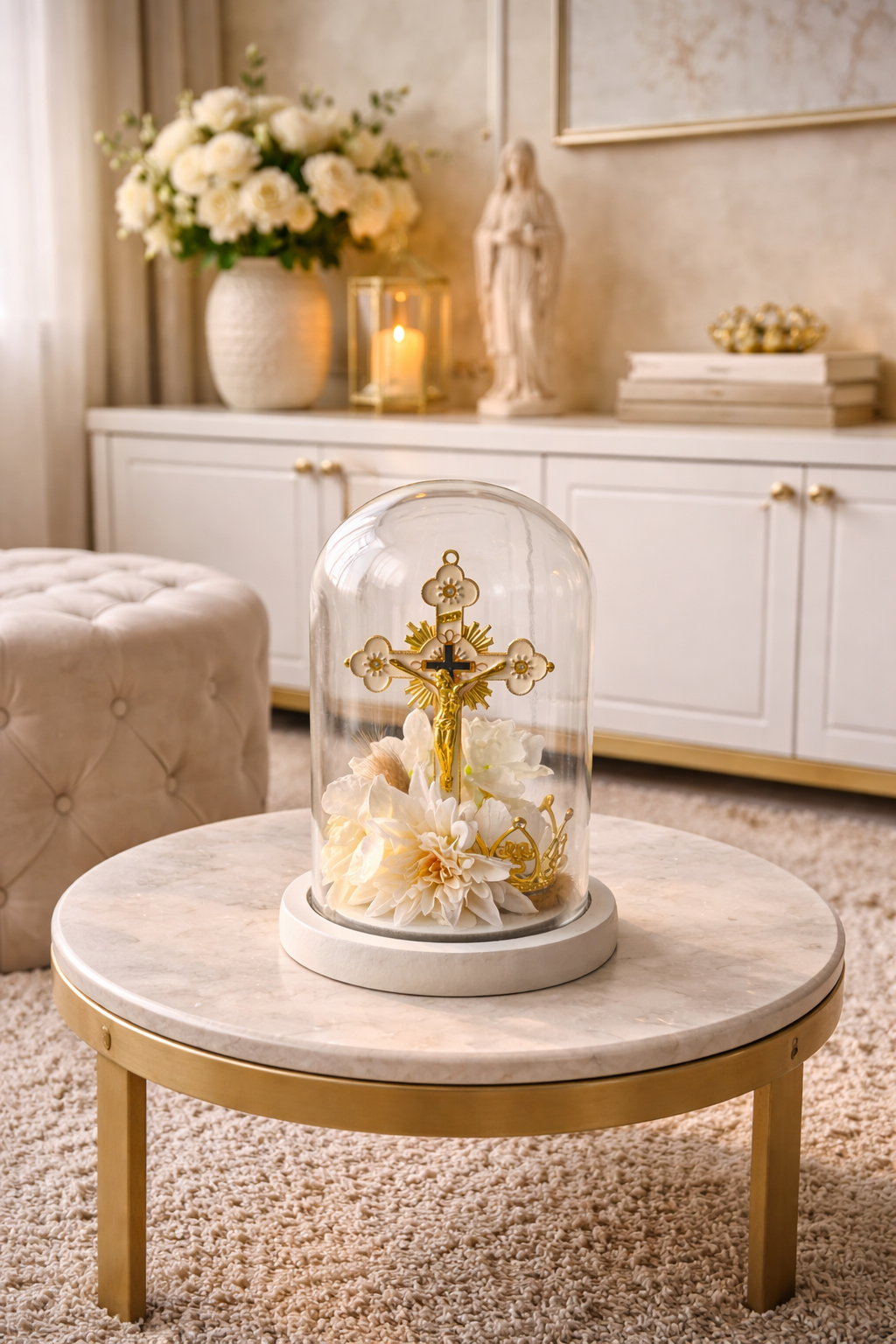 Cloche Chrétienne Blanche