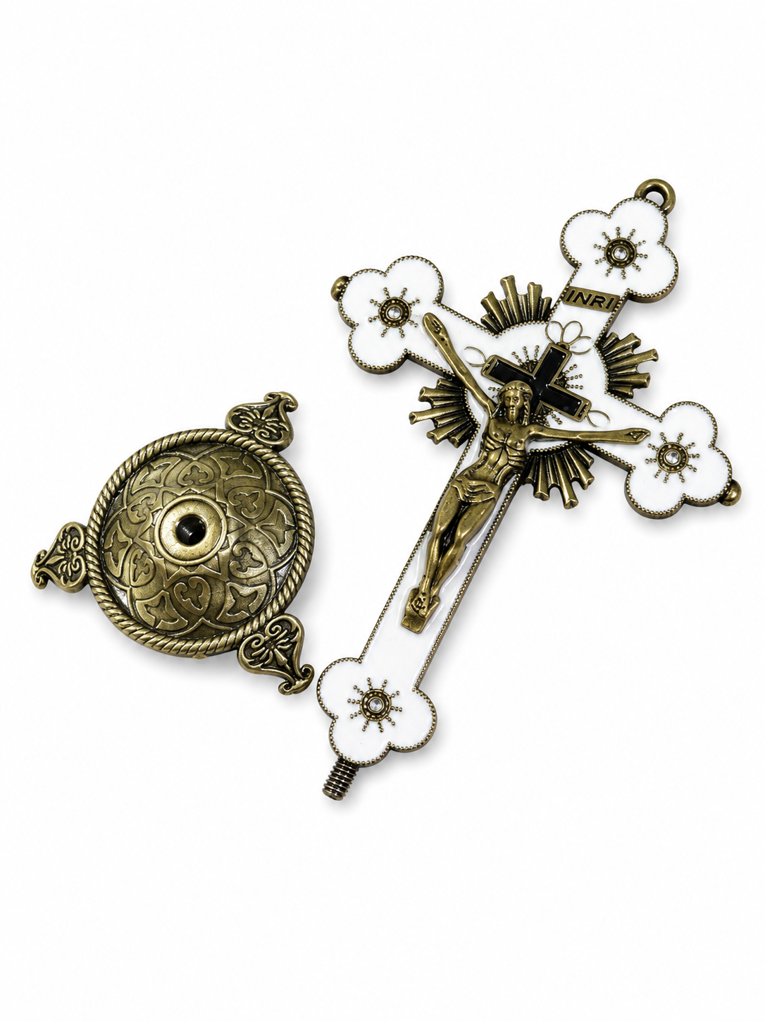 Croix Jésus Or Antique